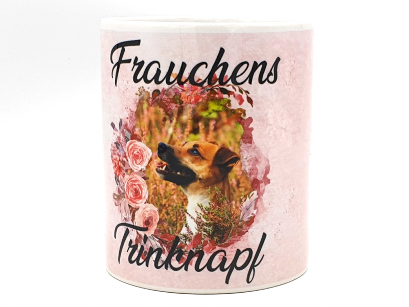 Tasse "Frauchens Trinknapf" mit Foto vom eigenem Hund